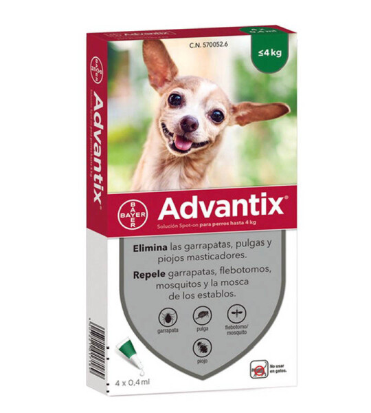 Advantix Pipeta Antiparasitaria Perros 0 a 4 kg (1 unidad)