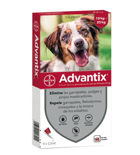 Advantix Pipeta Antiparasitaria Perros 10 a 25 kg (1 unidad)