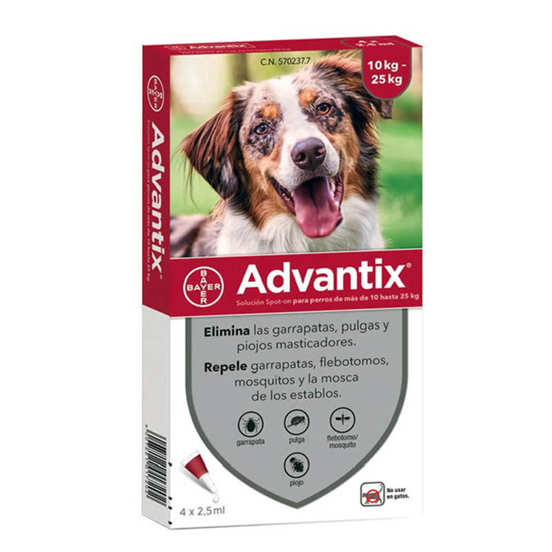Advantix Pipeta Antiparasitaria Perros 10 a 25 kg (1 unidad)