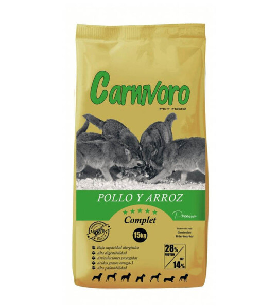 Carnívoro Pollo y Arroz 15 kg