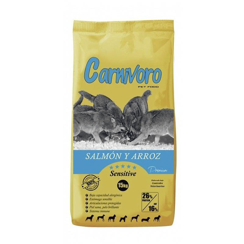 Carnívoro Salmón y Arroz 15 kg